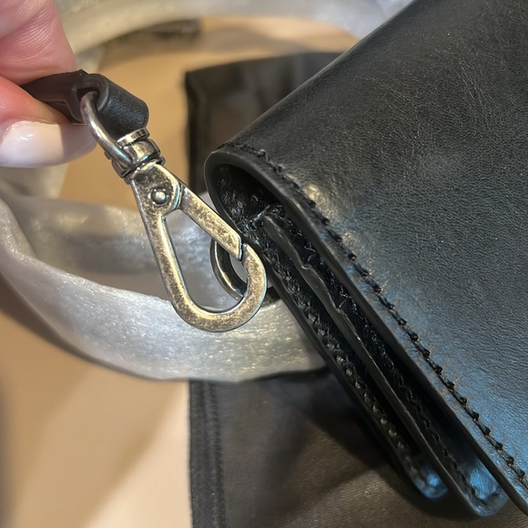 NEW DOLCE GABBANA D&G BLACK LEATHER CARD Crossbody Strap Wallet Shoulder Bag - Picture 13 of 13